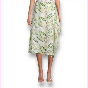 / BCBGMaxAzria Birds of Paradise Print Drapey Skirt Summer Spring NWOT SMALL